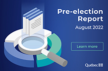 Pre-election Report on the State of Québec’s Public Finances