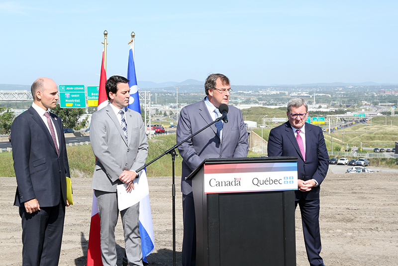 Annonce des gouvernements du Canada et du Québec pour l’investissement dans des travaux majeurs sur l’autoroute Henri-IV (28 août 2017)