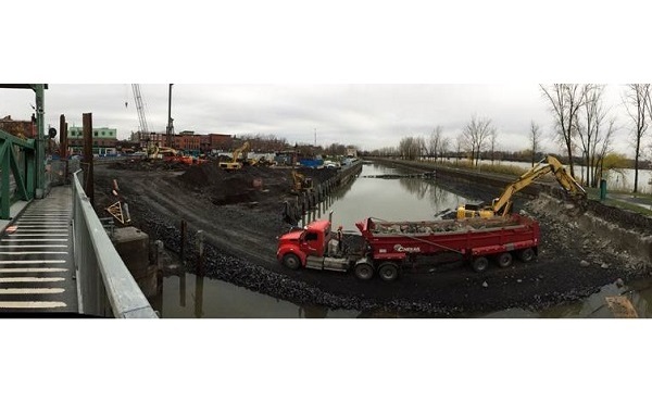 Octobre 2017 – secteur de Saint-Jean. Construction du chemin d’accès à la bande du canal.
