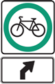 Panneau de signalisation pour cyclisme.