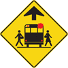 Panneau de signalisation - Signal avancé d'arrêt d'autobus scolaire