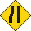 Panneau de signalisation - Chaussée rétrécie