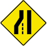Panneau de signalisation - Perte de voies