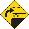 Panneau de signalisation - Intersection d'une voie réservée