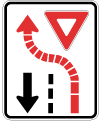 Panneau de signalisation - Cédez le passage à la circulation venant en sens inverse