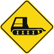Panneau de signalisation - Surfaceuse de chantier