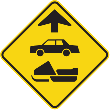 Panneau de signalisation - Signal avancé de chaussée désignée