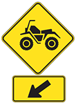 Panneau de signalisation - Passage pour véhicules hors route