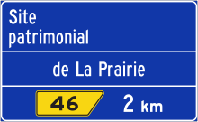 Panneau de signalisation - Site patrimonial
